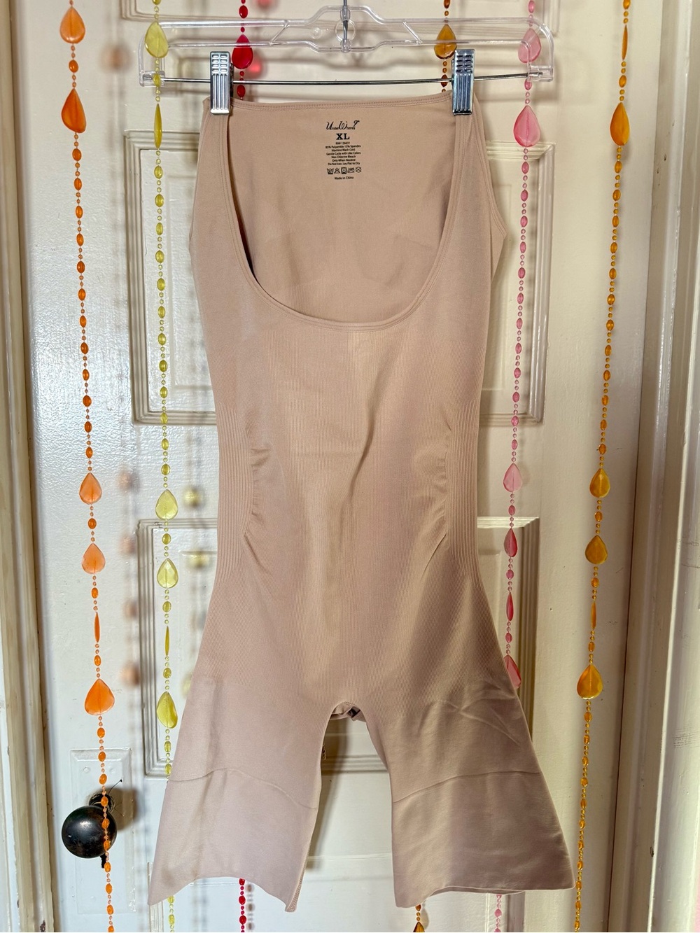 Under Where? Nude Seamless Mid Thigh Shapewear Bodysuit XL